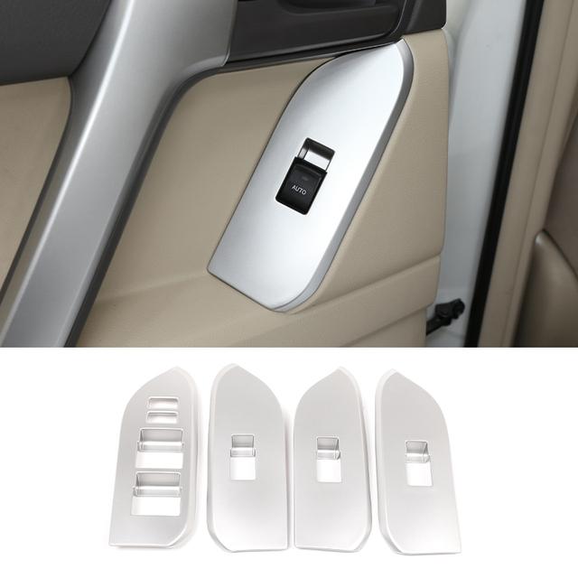 Car Window Glass Lift Switch Button Control Panel Frame Cover Trim For Toyota Land Cruiser Prado FJ150 150 2014-2018 Accessories