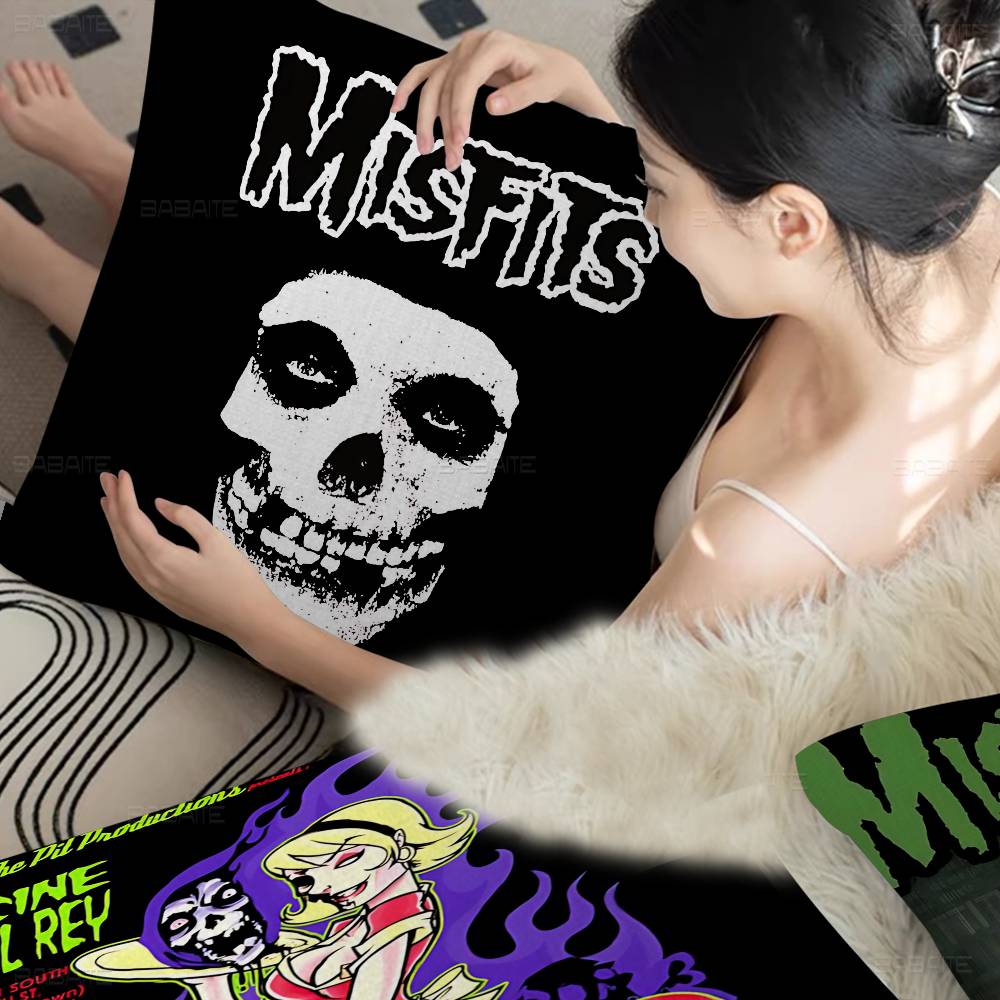 Classic M-Misfits Punk Band Cushion Cover Decorative Pillow Sofa Home Decor Case Pillow Cases