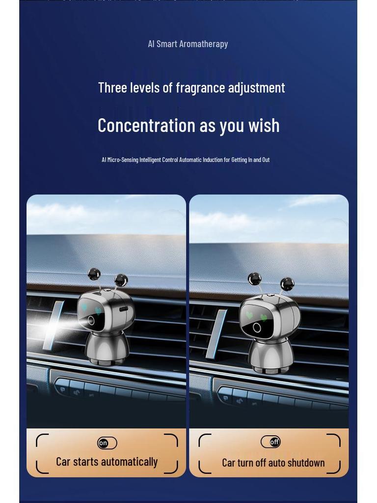 2025 High-End Smart Car Air Freshener with Aromatherapy and Odor Removal