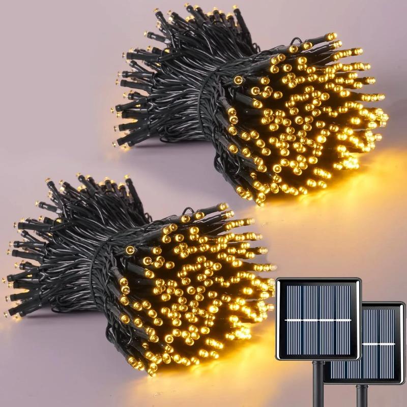LED Solar Light String 8 Functions Outdoor Waterproof Lawn Starry Sky Christmas Garden Courtyard Decoration Atmosphere Lights