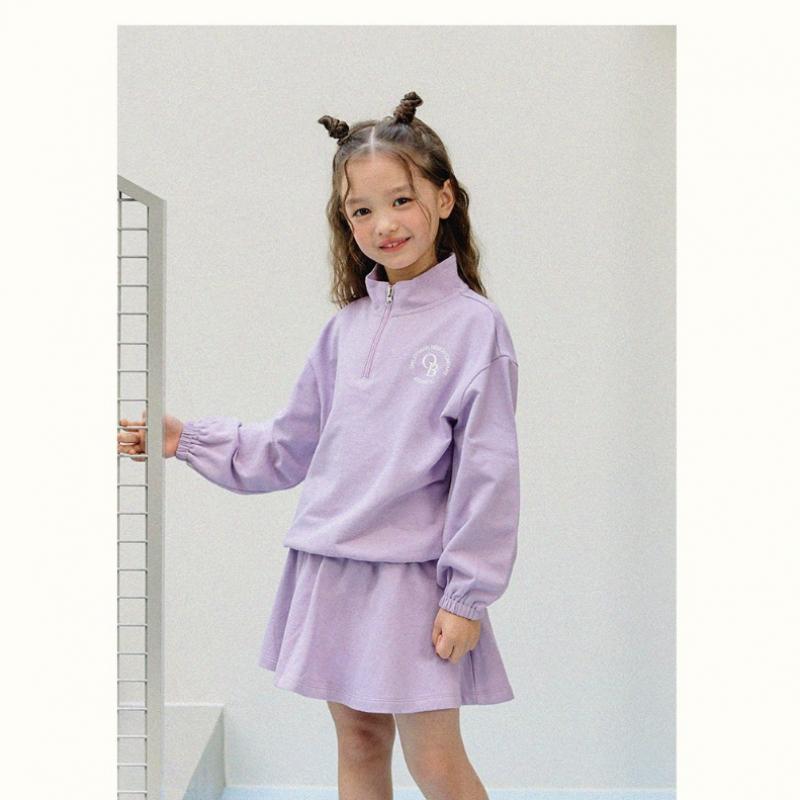 Olivan Half Zip Up Skirt Top And Bottom Dress 2color