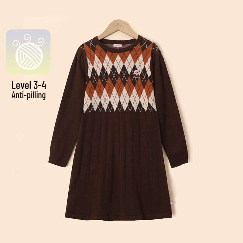 Girls  Argyle Knit Dress 130