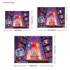 2D Harry Potter Style Birthday Backdrop, Magical Owls & Wizard Bookshelf Ban