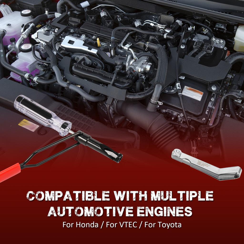 Ventilspiel-Einstellwerkzeugsatz Fest Einfach zu bedienen Geschlitzter Ventileinstellbolzen Praktisches Kontermutter-Einstellwerkzeug zur Reparatur