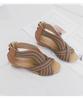 Women's Casual Sandals Wedge Heel Sandals 2024 Summer Fashion Fish Mouth Bohemian Roman Sandals  JZJ-1418-672