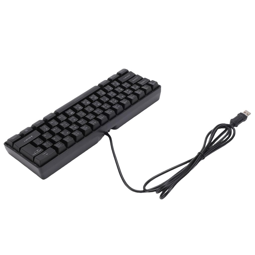 Russische Mechanische Gaming-Tastatur 61 Tasten Kompakt RGB Kabelgebunden Russisch Englisch Tastatur für Arbeit Geschäftsreise