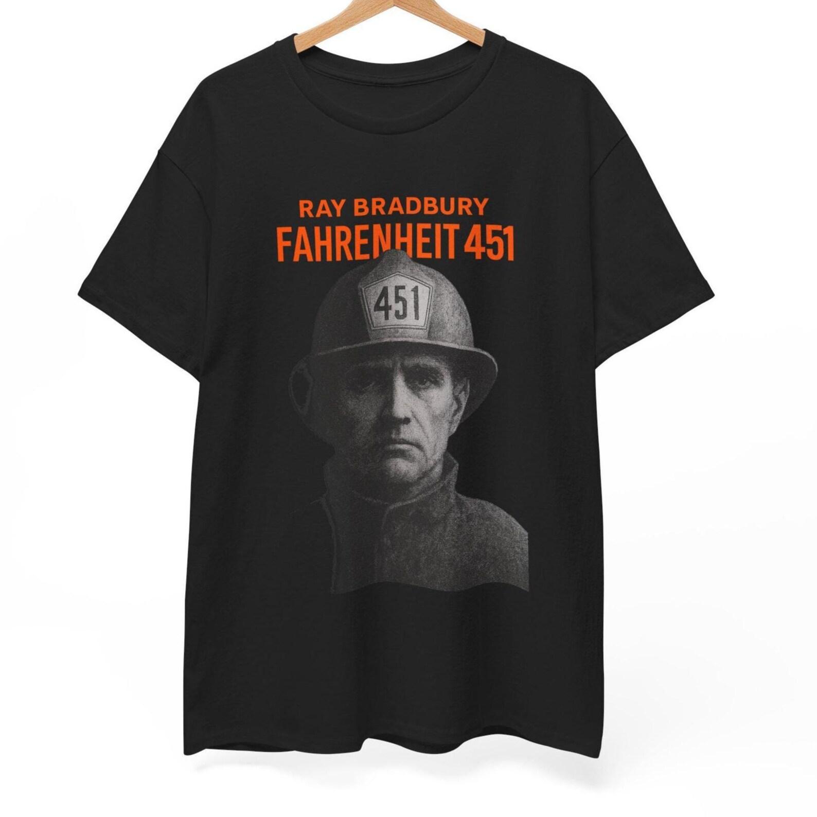 Fahrenheit 451 T-Shirt: Dark Dystopian Graphic Tee, Gift for Readers S
