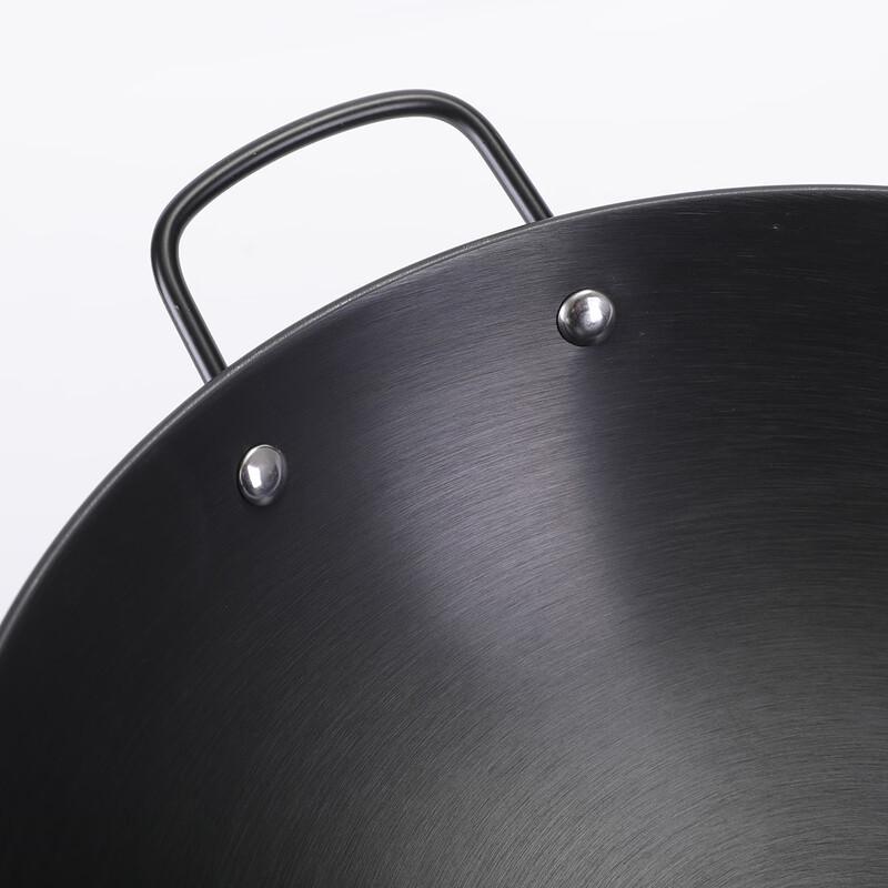 ZISIZ Handmade 32cm Round-Bottom Stir-Fry Wok