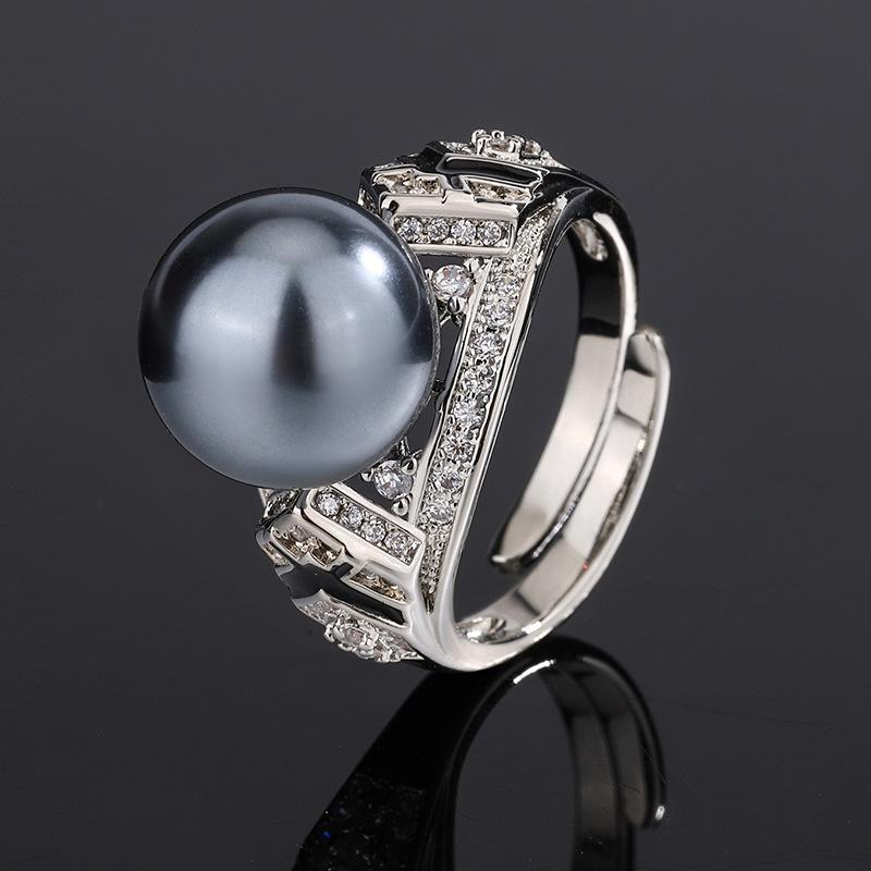 

Ювелирные изделия Медь Позолоченное Жемчуг Бриллиант Кольцо 12 мм