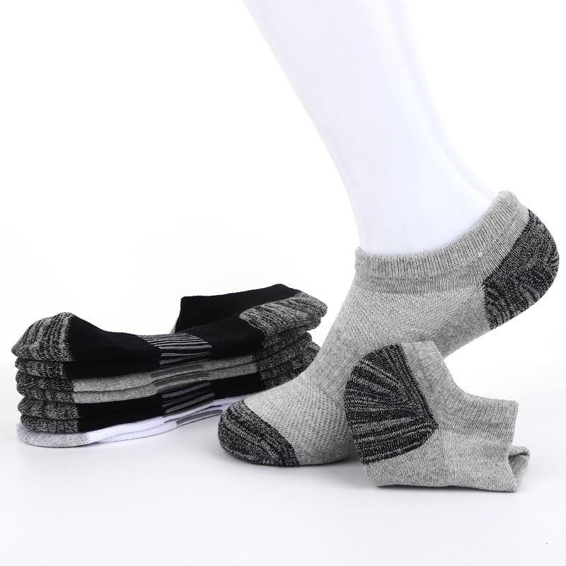 3 Pair-pack Men's Socks No Show Sport Socks Cotton Invisible Socks Big Size With Cushion Moisture Control Arch Support Mesh