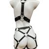 Sexy Leather Bondage Set: Leg Ring, Chest Strap, Nightclub Accessories