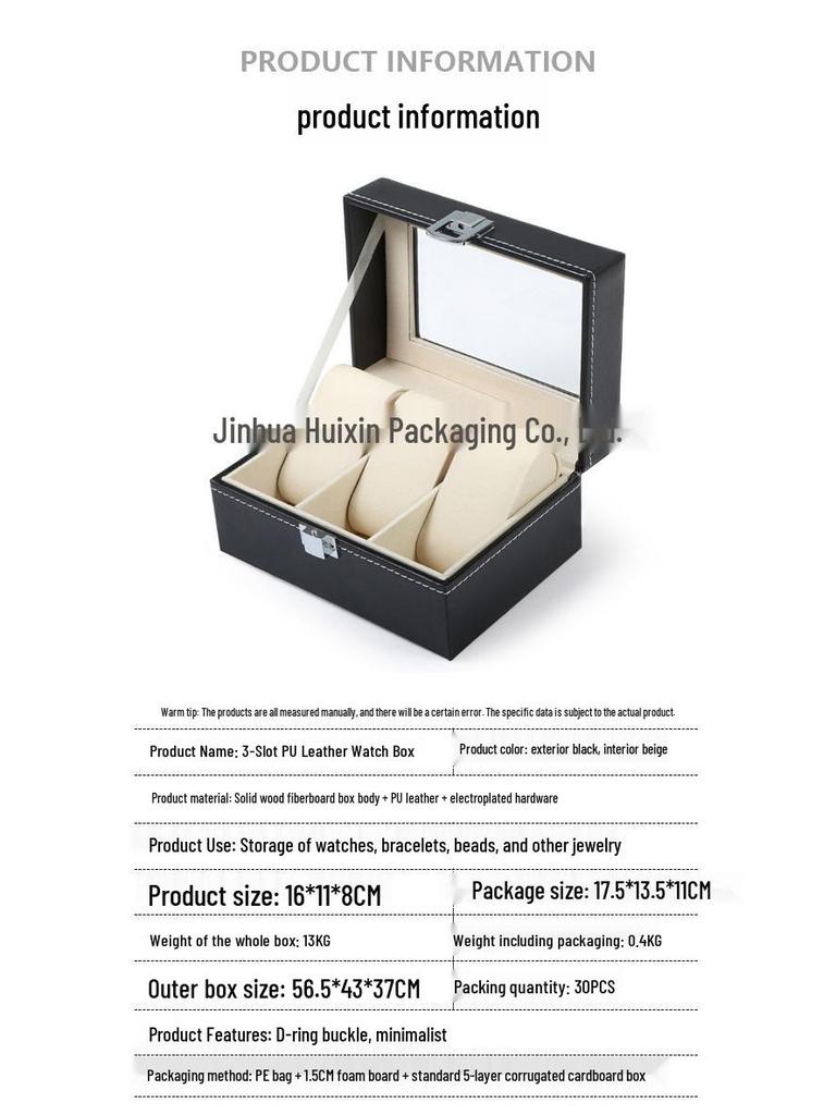 High-End Mechanical Watch Display & Storage Box - Large Capacity Wristwatch Organizer