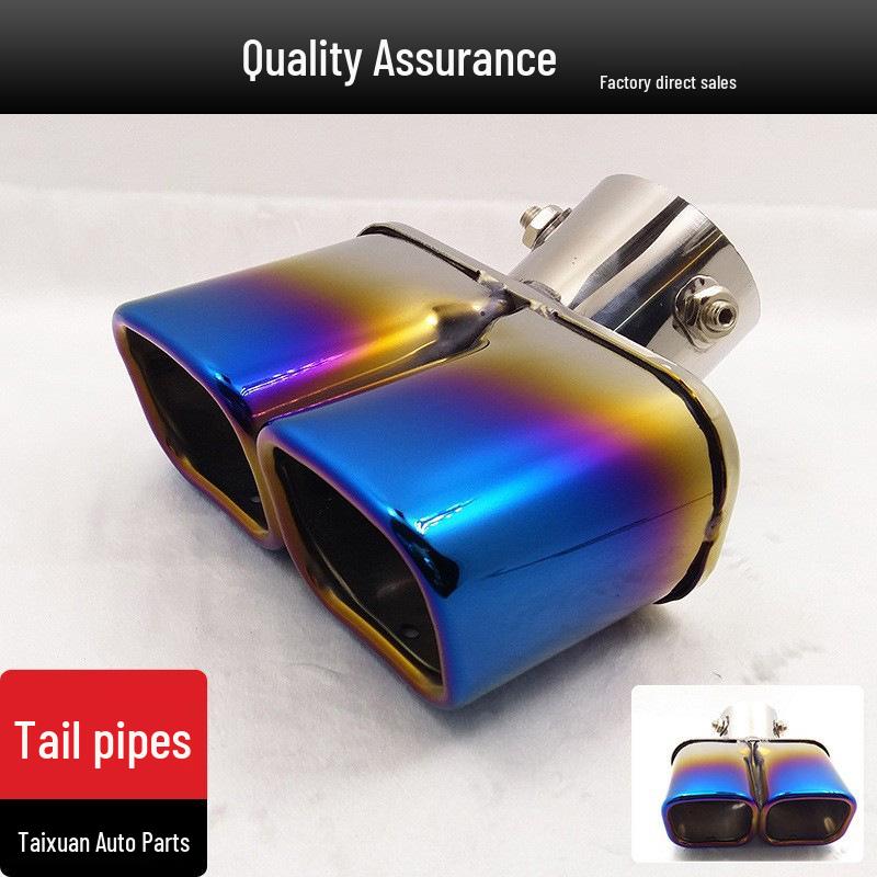 Stainless Steel Blue-Plated Exhaust Tailpipe for Corolla, Fox, Vitara, Vezel, XRV, Fit