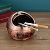 European Style Ashtray with Lid: Trendy, Drop-Proof, Anti-Fly Ash, Odor-Resistant, Luxury Living Room Decor.