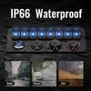 Marine Boat Switch Panel Waterproof 8 Gang 12V Rocker Switch Panel 12 Volt Toggle Switch Panel Blue LED Lighted for Automotive Car Truck