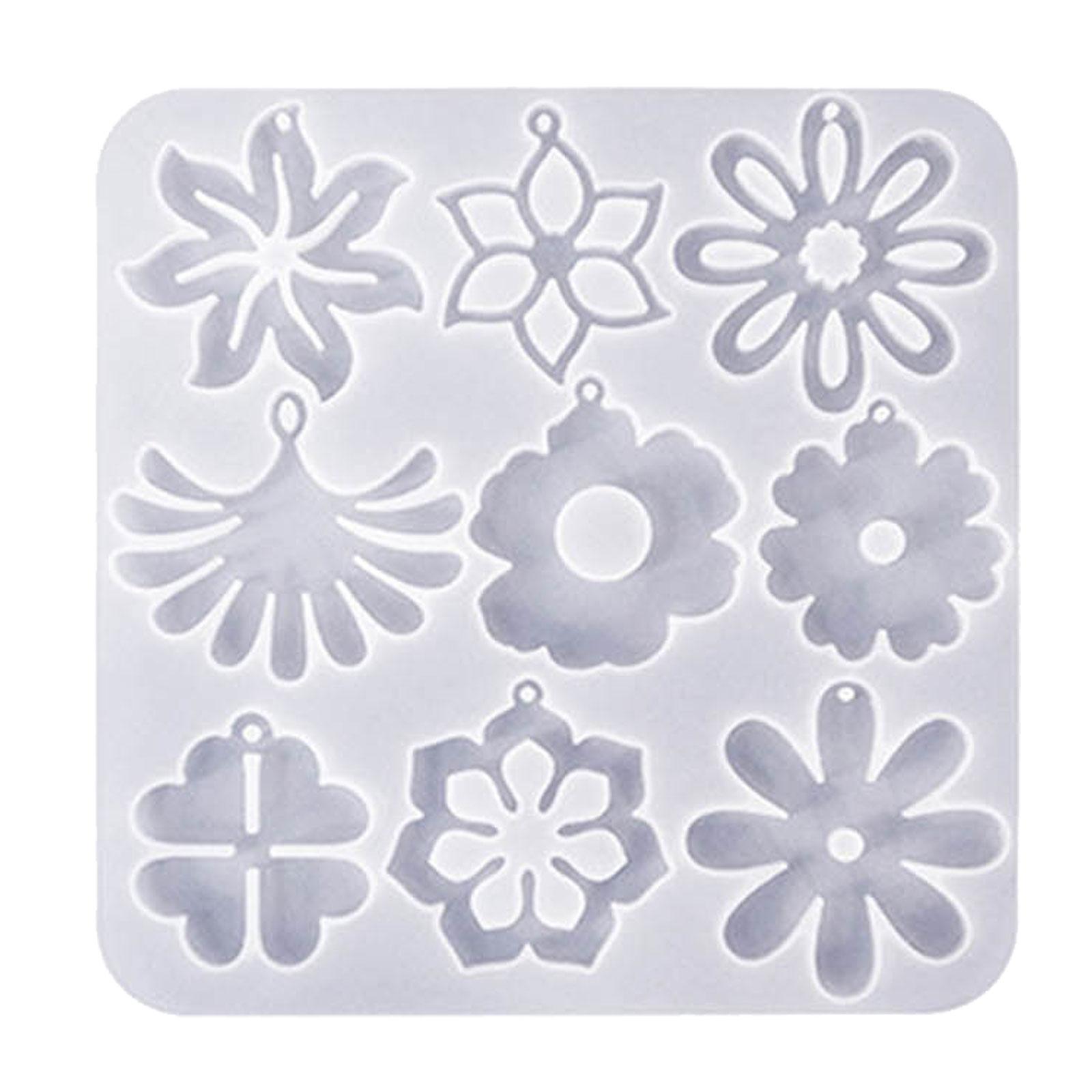 

Силиконовая смола DIY форма Простая в использовании форма для кулонов в форме цветка Литейные формы Серьги Подвесные формы Силиконовый материал 2