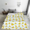 Custom Cute Rubber Ducks Blanket Soft Fleece Spring Autumn Warm Flannel Cartoon Animal Pets Throw Blankets Sofa Travel Bed Quilt