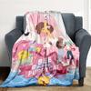 Bee Puppycat Flannel Blanket Throw Blanket Soft Warm Sofa Bed Camping home Decor Bedspread All Season Use Gift