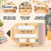 Wooden Message Board for Classroom First Day of School Board, Reusable Erasable Chalkboard Design, Creative Ornaments Stable Base Photo Prop