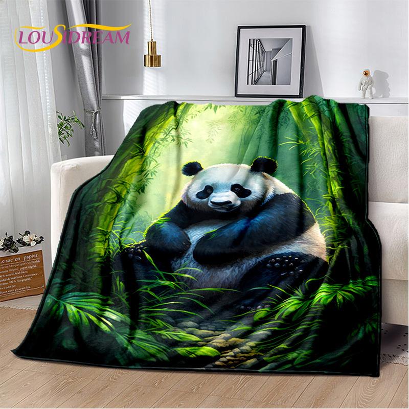 3D Dream Animal Cartoon Panda Cute Blanket,Soft Throw Blanket for Home Bedroom Bed Sofa Picnic Travel Office Cover Child Gift
