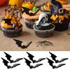 Halloween 3D Acrylic Bat Cake Topper Cupcake Decorations Reusable Spooky Flying Gothic Wedding Halloween Party Cake Accessories Decor
