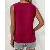 Summer Women T-shirt V-neck Vest Simple Solid Sleeveless Tank Tops Women's Tops