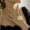 Ingemark Esagerato Dubai Indiano Tailandese Colore Oro Imbracatura Bracciale da Dito Donna Catena Chunky Danzatrice del Ventre Cosplay Gioielli per le Mani