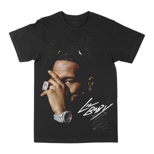 Lil Baby Unisex Cotton TShirt Streetwear Casual Hip Hop Black S