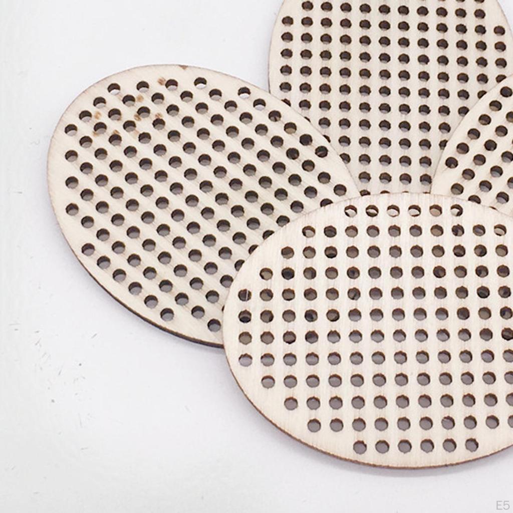 30 Pieces Wooden Pendant Charms Blank Unfinished Shapes Decorative Hanging for DIY Crafts