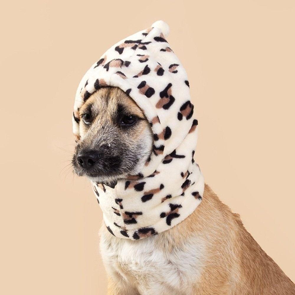 Noise Reduction Dog Ear Covers Polar Fleece Hearing Protection Dog Calming Earmuff Adjustable Anti-noise Pet Ear Muffs Hat