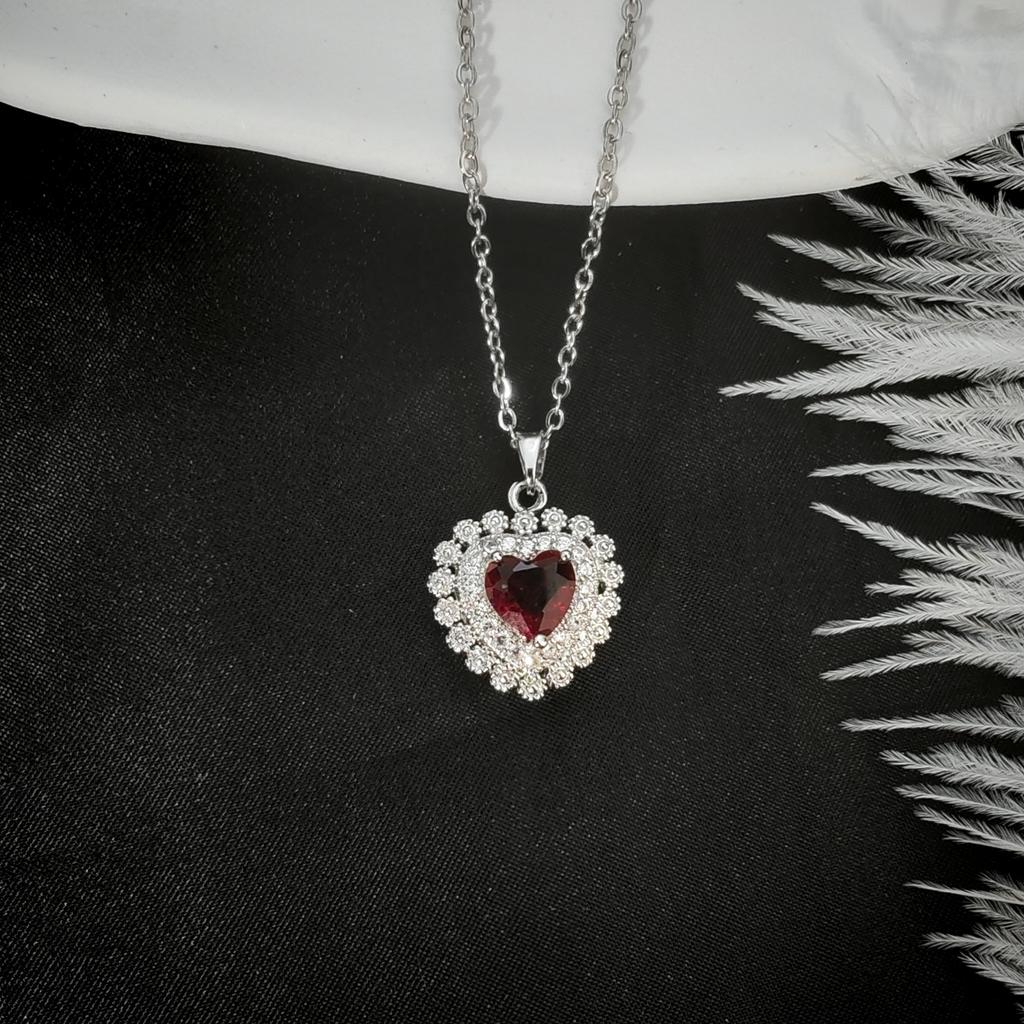 Tk Sword Love Couple Necklace Simple Personality Versatile Heart Dagger Men'S And Women'S Accessories Pendant