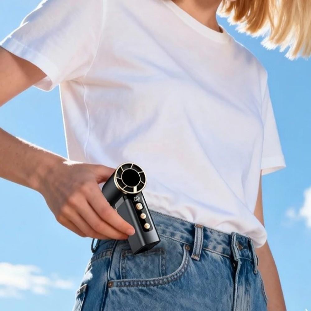 Mini Turbo Fan Handheld Personal Cooling Fan Cooler Supplies Electric Handheld Fan Hiking Gear
