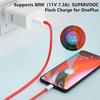 80W EU Superschnelles USB-Ladegerät für OnePlus 9 10 11 12 13 Nord CE 2 3 Lite N300 OPPO Realme 12 GT NEO 2 3 Typ C Warp Charge Kabel