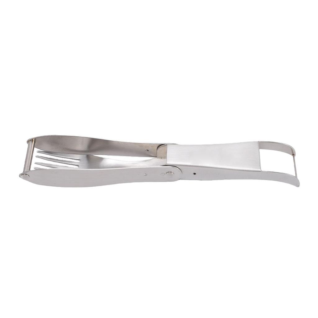 2 In 1 Stainless Steel Fruit Cutter Watermelon Cutter with Retractable Fork for Camping Picnic