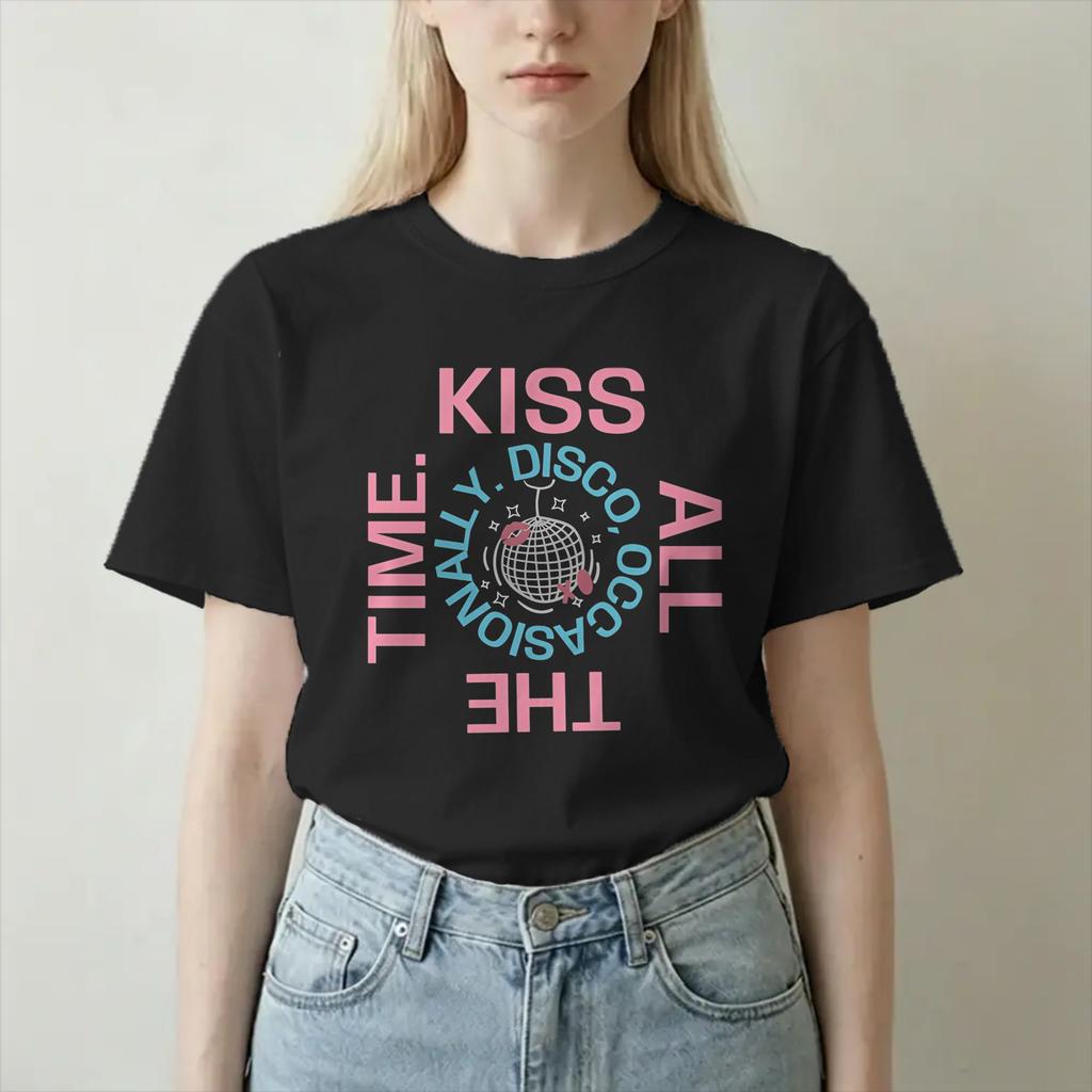Unisex Unisex Kiss All The Time Disco T Shirts Harrys Music Styles 100 Cotton Clothes Vintage Short Sleeve Tees Gift Idea TShirts