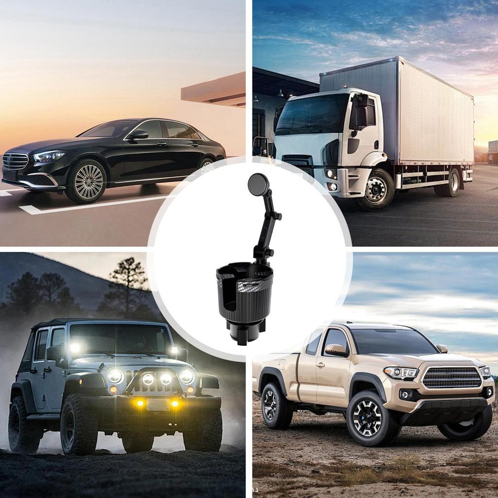Cup Holder Phone Mount 2-In-1 Adjustable Cellphone Stand Cup Holder With Magnetic Phone Mount For Car Automotive Vehicle SUV