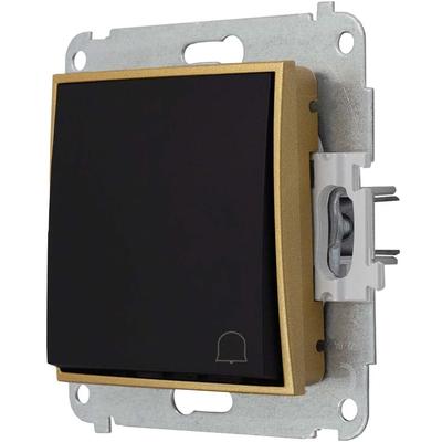 Bell Switch Without Frame Karlik Mini Color Matt Black/gold