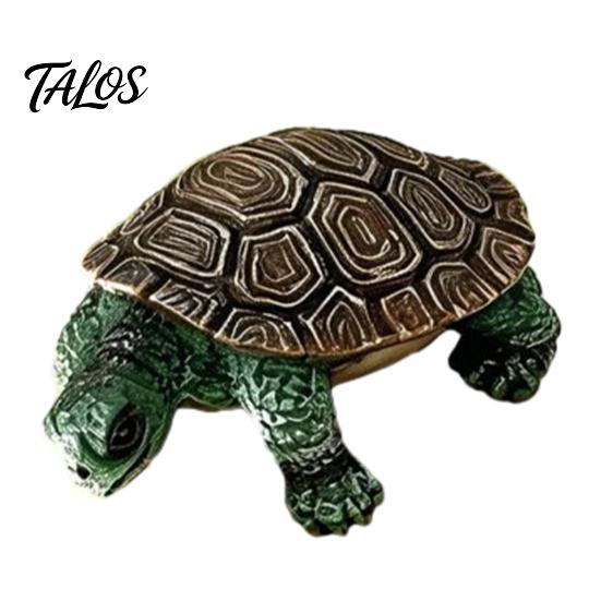 Turtle Figurines for Fish Tank Decor Cute Climbing Flower Pot Huggers, Resin Animal Planter Waterproof Garden Edges, Decorative Ornaments Indoor