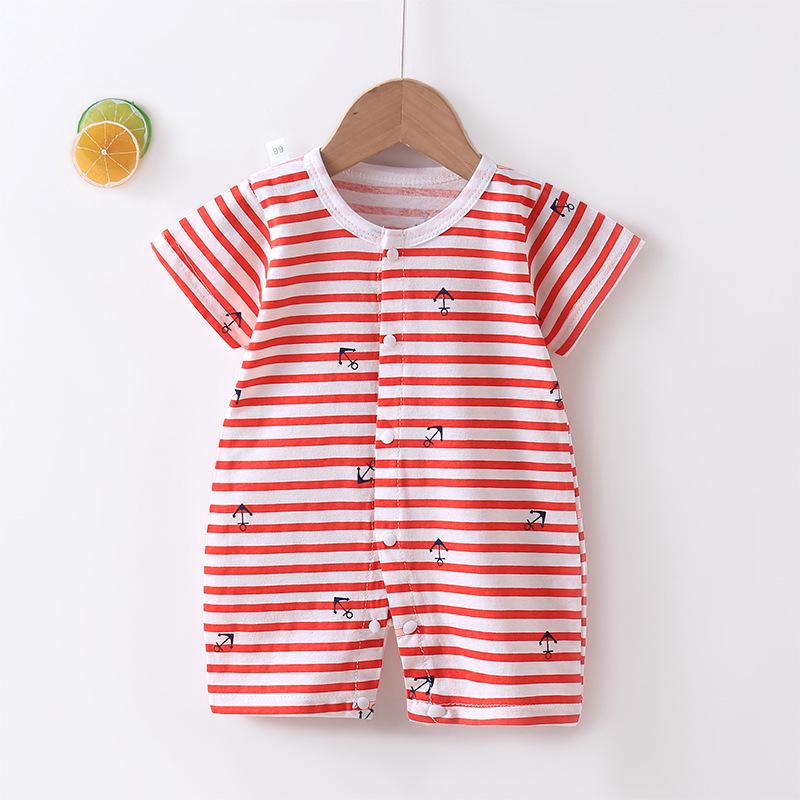 2026 Newborn Short Sleeve Jumpsuit Romper - Thin Style Bodysuit Pajamas