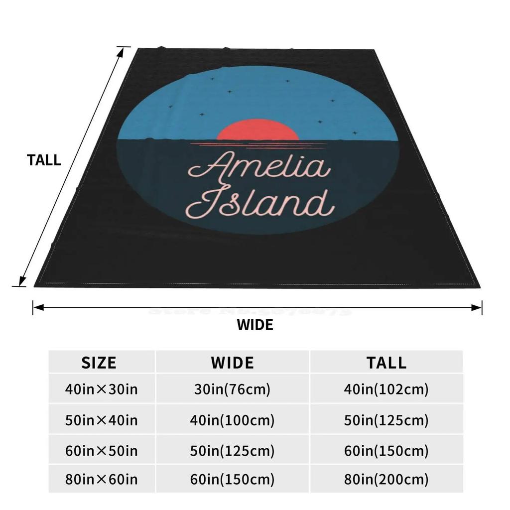 Amelia Island , Florida Blanket Soft Warm Travel Portable Blanket Amelia Island Florida Fernandina Beach Amelia City