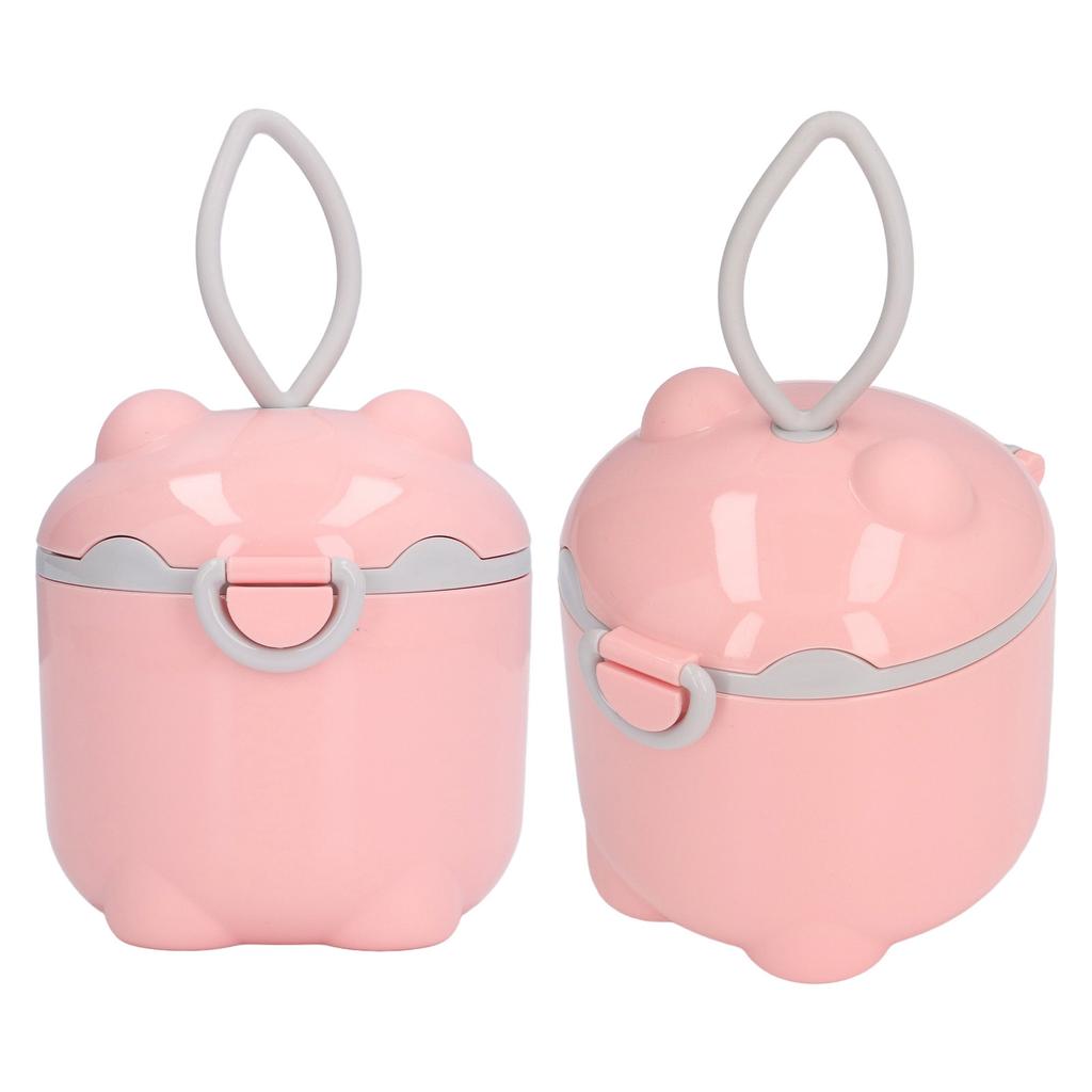 Baby Food Containers Large Pink Safe PP Material Sufficient Capacity Compact Portable Cute Style