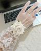 Sexy Rose Fishing Net Hollow Out Gloves Lace Thin Gloves Wedding Stage Performance Po Props