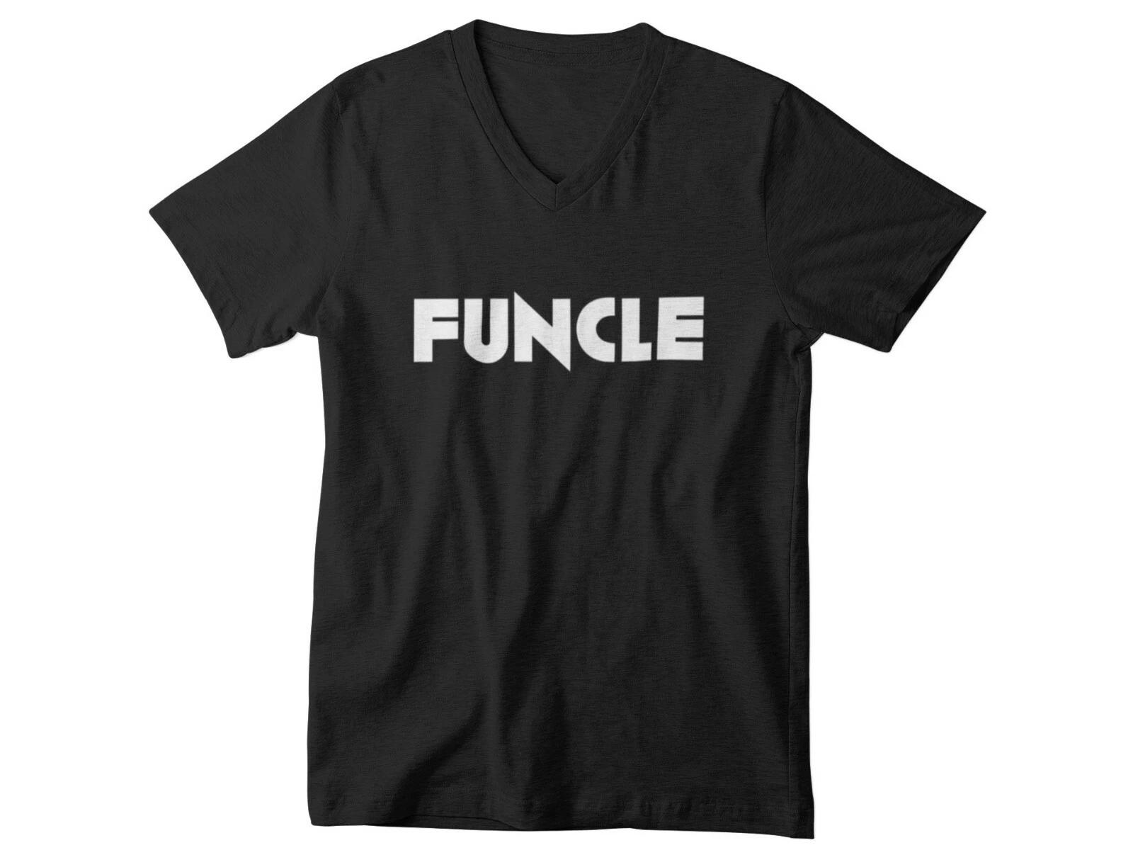 V-neck Funcle T Shirt Funny Awesome Uncle Gift T-Shirt Christmas Tee Birthday XL