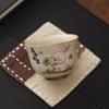 Cute Rabbit Good Luck Teacup Beige Ru Kiln Master Cup Kung Fu Tea Set Tea Cup Personal Tea Bowl Ceramic Tea Cup