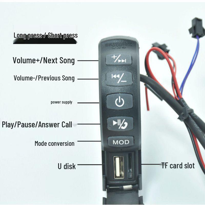 

Bluetooth Motorcycle Speaker with Subwoofer and Call Answering