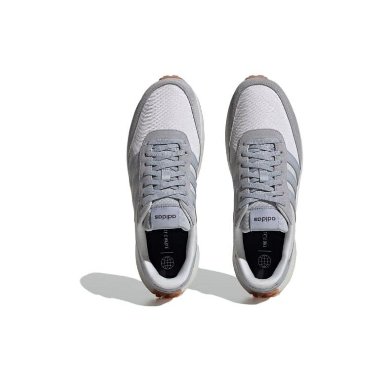 Adidas Run 70s Comfortable Versatile Fabric Two-Layer Suede Wear-Resistant Breathable Low-Top Casual Running Shoes Men Sneakers Gray Blue ID1874