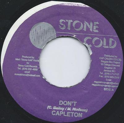 7inch Record CAPLETON - Don't NONE Stone Cold Jamaica Reggae, Ska & Dub Used