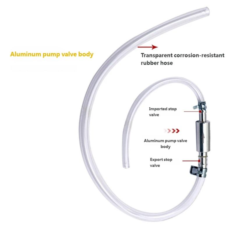Brake Bleeder Hose One Way Check Valves Tube Bleeding Tool Kit for Car Motorcycle Oil Extraction Tube