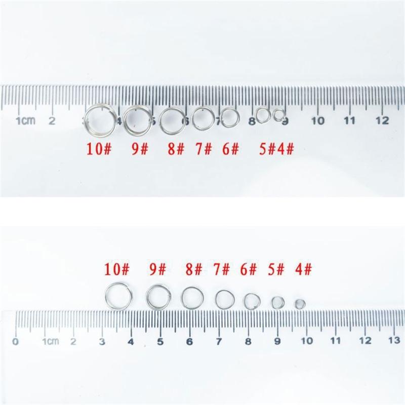 500Pcs Heavy Duty Fishing Split Rings Corrosions Resistant Lures Rings Fishing Lures Connector Fishing Accessories