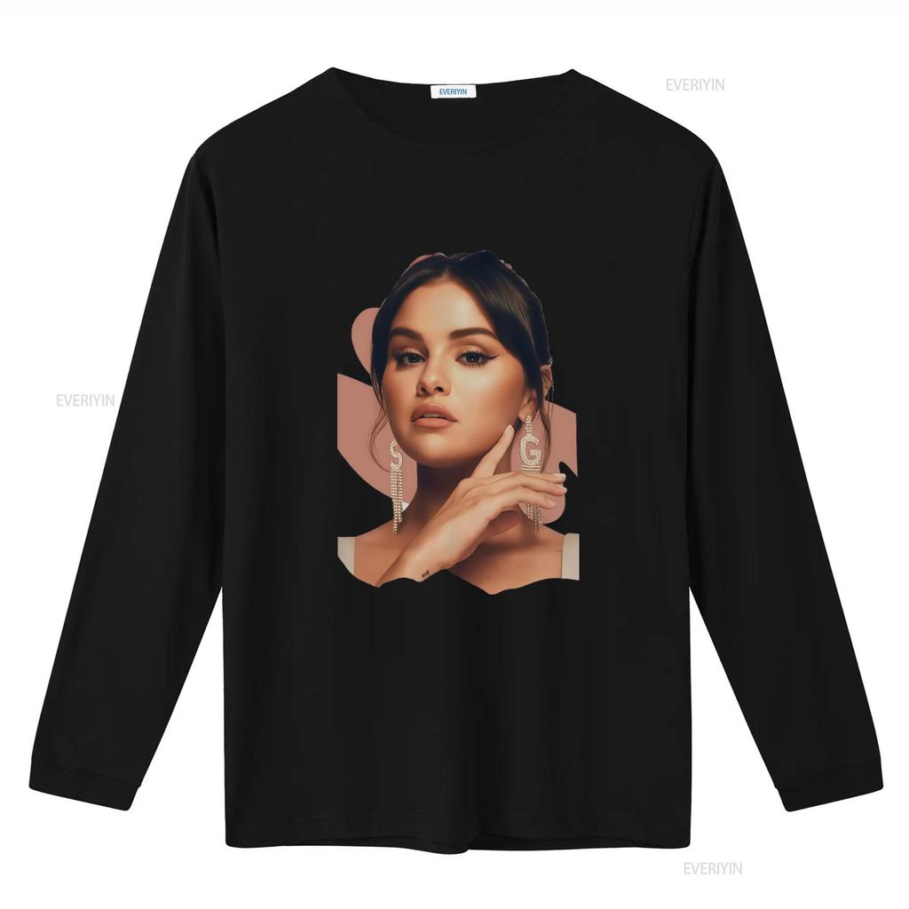 New Selena Gomez Music Inspired T Shirt Black All Sizes Sparkling Design NG2067 Vintage Washed Homme Stretched Streetwear